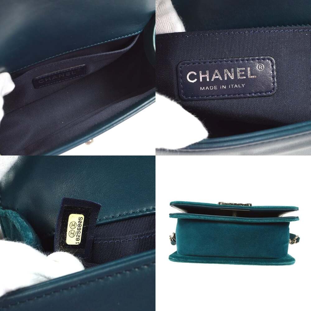 Chanel Quilted Tweed Boy With Velvet Flap Bag Blue - Picture 3 of 4